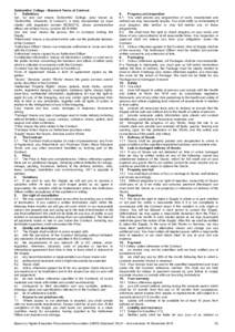 Terms and Conditions - STANDARD