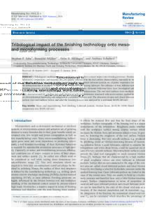 Manufacturing Rev. 2016, 3, 4  S.F. Jahn et al., Published by EDP Sciences, 2016 DOI: mfreviewAvailable online at: http://mfr.edp-open.org
