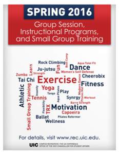 Physical exercise / Mindbody interventions / Health club / Pilates / Zumba / Yoga / Cal