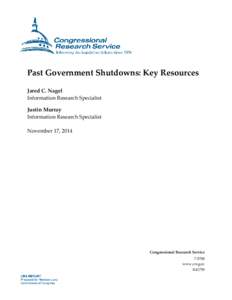 Past Government Shutdowns: Key Resources