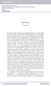 Cambridge University Press[removed]8 - Race, Empire and First World War Writing Edited by Santanu Das Excerpt More information