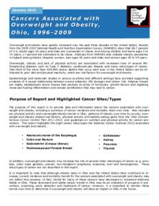 JanuaryPage 1 Cancers Associated with Overweight and Obesity,