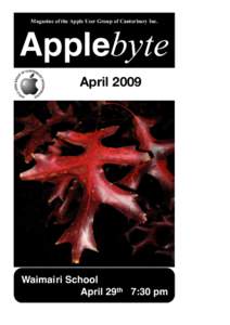 Magazine of the Apple User Group of Canterbury Inc.  Applebyte April[removed]Waimairi School