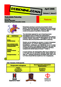 Poisoning.Comm Volume 1 , Issue 2 (APR 2006)