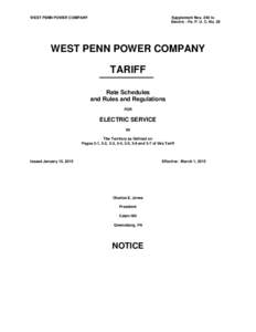 WEST PENN POWER COMPANY  Supplement Nos. 248 to Electric - Pa. P. U. C. No. 39  WEST PENN POWER COMPANY