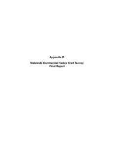 Rulemaking: [removed]ISOR TSD Appendix D Adoption of the Proposed Regulation for Commercial Harbor Craft