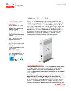 Sun Ray 3 Plus Client Data Sheet