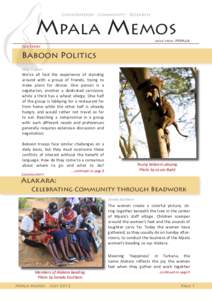 Conservation - Community - Research  Mpala Memos news from  Mpala