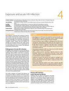 Exposure and acute HIV infection Jonathan Anderson