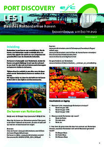 PORT DISCOVERY  LES 1 Basisles Rotterdamse haven bovenbouw vmbo/mavo Vakoverstijgend