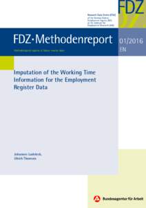 Imputation of the Working Time Information for the Employment Register Data