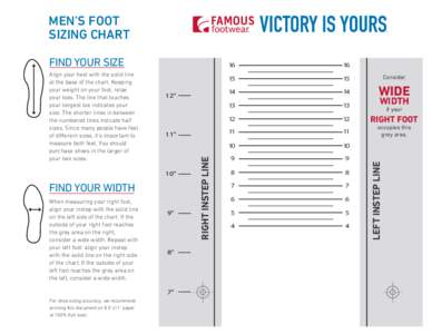 MEN’S FOOT SIZING CHART 12