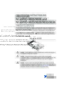 NI sbRIOOEM Operating Instructions and Specifications - National Instruments