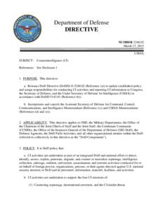DoD Directive[removed], March 17, 2015