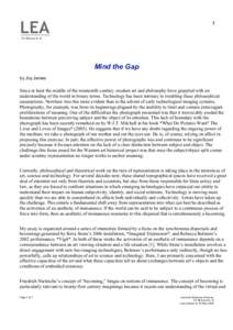 1 Vol 16 Issue 4 – 5 Mind the Gap by Joy James