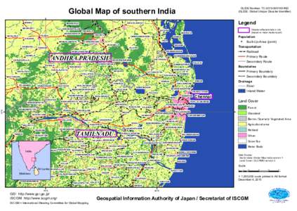 13°N  Global Map of southern India MAHAL  VAYALPAD