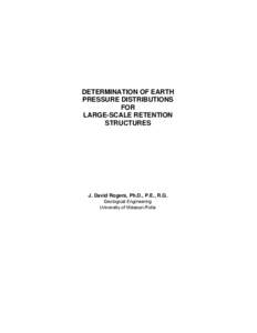 DETERMINATION OF EARTH PRESSURE DISTRIBUTIONS FOR
