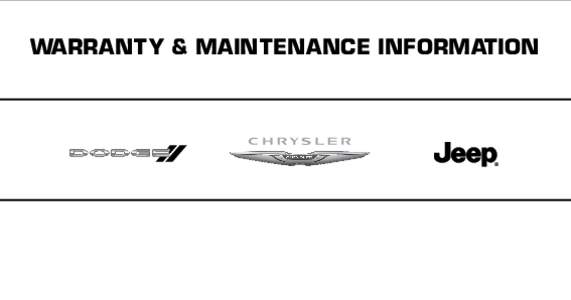 2013 warranty n maintenance manual cover.indd