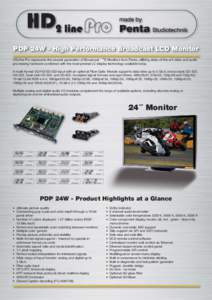 PDP 24W - High Performance Broadcast LCD Monitor HD2 HD 2line i Pro P represents