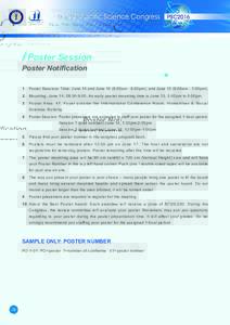PSC2016  Poster Session Poster Notification