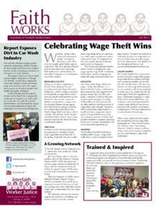 Faith WORKS Newsletter of Interfaith Worker Justice  Report Exposes