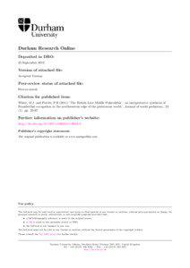 Durham Research Online Deposited in DRO: 25 September 2012