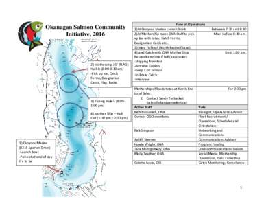 Okanagan Salmon Community Initiative, Mothership 35’ (FLAG) Hail-In (8:00-8:30 am) -Pick up Ice, Catch