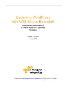 Deploying WordPress with AWS Elastic Beanstalk Implementation Overview for Scalable WordPress-powered Websites