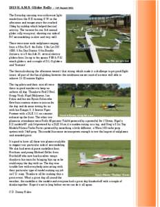 2013 K.A.M.S. Glider Rally  – 24th AugustThe Saturday morning was as forecast light winds from the N.E.turning S.W .in the
