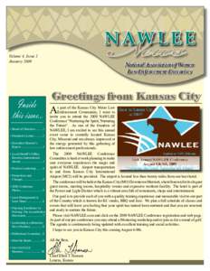 News  N AW L E E Volume 4, Issue 1 January 2009