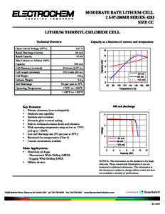 Moderate Rate Lithium Cell - Size CC