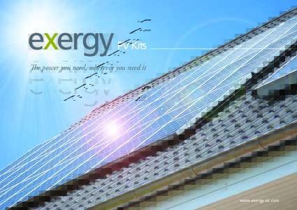 exergy  PV Kits The power you need, wherever you need it