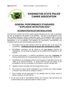 Approved[removed]WSPCA Accreditation - Explosive Detection Dog 1