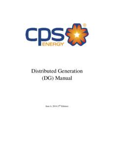 Distributed Generation Manual - CPS Energy