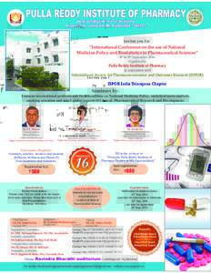Invites you for  “International Conference on the use of National Medicine Policy and Biostatistics in Pharmaceutical Sciences” th