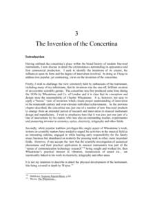 3 The Invention of the Concertina Introduction Having outlined the concertina’s place within the broad history of modern free-reed instruments, I now discuss in detail the circumstances surrounding its appearance and f