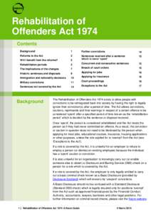 Rehabilitation of Offenders Act 1974 Contents Background  1