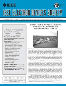 E LECTRON DEVICES S OCIETY IEEE ELECTRON DEVICES SOCIETY JanVol. 11, No. 1