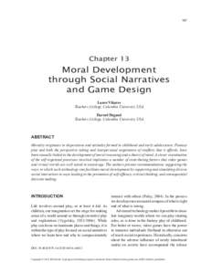 197  Chapter 13 Moral Development through Social Narratives