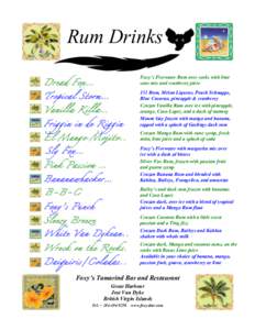 Food and drink / Rums / Sugar / Cruzan Rum / Margarita / Daiquiri / Sour