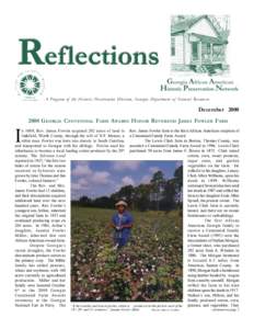 A Program of the Historic Preservation Division, Georgia Department of Natural Resources  December 2000 I