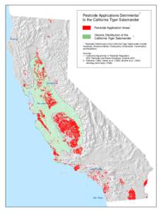 Pesticide Applications Detrimental * to the California Tiger Salamander 1 Pesticide Application Areas