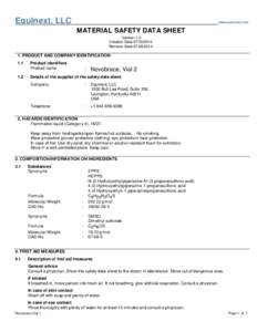 Equinext, LLC  www.equinext.com MATERIAL SAFETY DATA SHEET Version 1.0