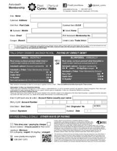 Microsoft Word - Ffurflen aelodaeth 2014 Membership Form