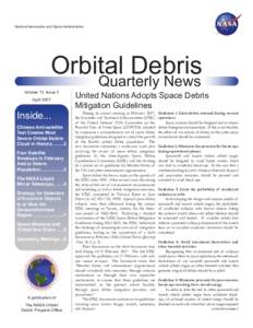 National Aeronautics and Space Administration  Orbital Debris Quarterly News Volume 11, Issue 2