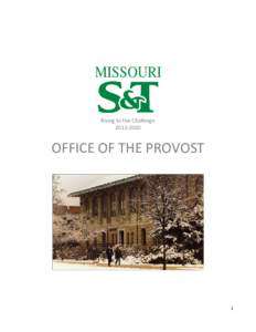 MISSOURI Rising to the ChallengeOFFICE OF THE PROVOST