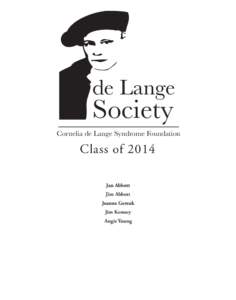 de Lange  Society Cornelia de Lange Syndrome Foundation