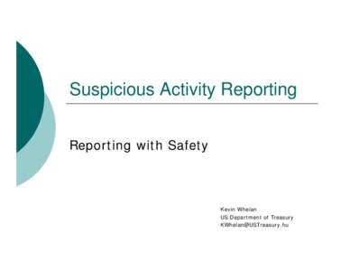 Suspicous Activity Reporting