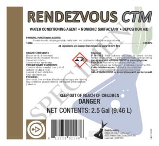 RENDEZVOUS CTM  EN WATER CONDITIONING AGENT • NONIONIC SURFACTANT • DEPOSITION AID PRINCIPAL FUNCTIONING AGENTS: