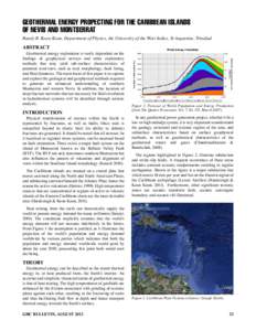 Geothermal Energy Porpecting for the Caribbean Islands of Nevis and Monserrat